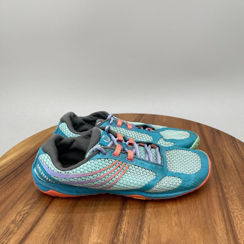 Merrell Pace Glove 3 Shoes Womens Size 7 Blue Barefoot Trail Running Hiking
